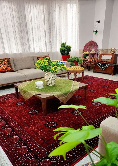 فرش 1200 شانه طرح ریزماهی